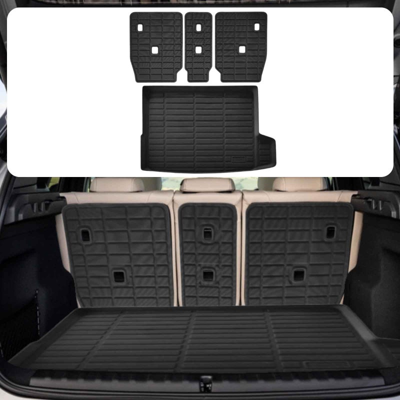 حصيرة شحن CaBYbigG لسيارة BMW X1 2023-2025 ملحقات حصيرة صندوق السيارة غطاء المقعد الخلفي واقي مسند الظهر حصيرة كلب